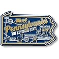 Pennsylvania Premium State Magnet by Classic Magnets, 2.7" x 1.7", Collectible Souvenirs Made in The USA
