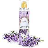 Freida and Joe Lavender Luxury Body Spray For Women, Womens Perfume Fragrance Body Mist & Sprays, Women's Woodsy Scented Gifts & Presents, 8 oz Fine Mist Spray Bottle – Mother's Day Gift for Mom