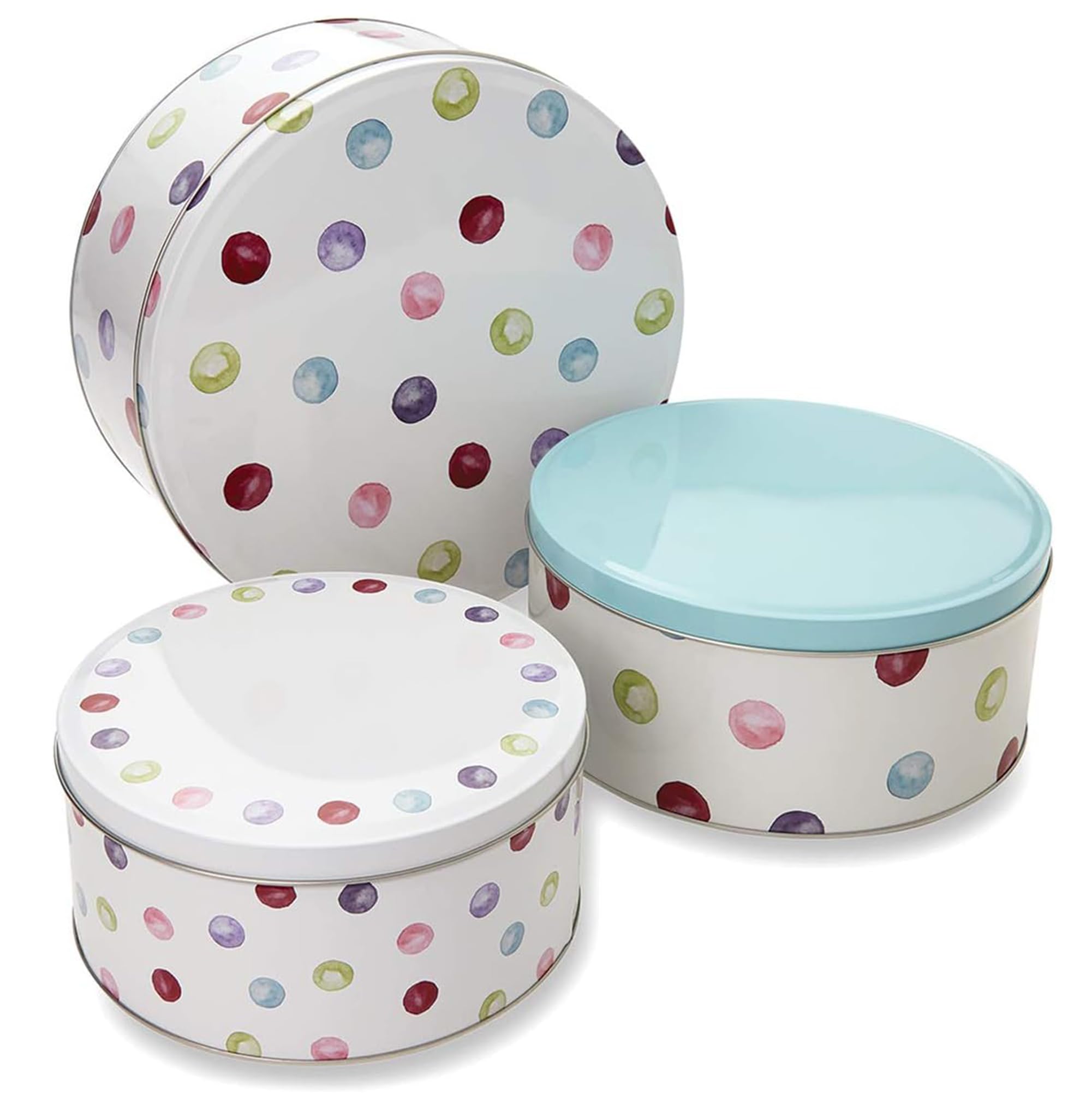 Cooksmart England Set of 3 Cake Storage Tins | British Designed Nesting Cake Tins for Cakes & Biscuits | Cake Tin/Biscuit Tin Available as Square Cake Storage Tin or as Round Cake Storage Tin