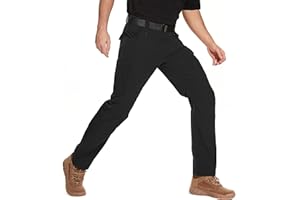 NATUVENIX Tactical Pants for Men, Water Resistant Hiking Cargo Pants Lightweight Outdoor Work Pants for Men Ripstop