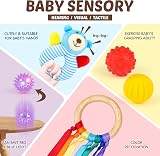 Joyreal 15 Pcs Sensory Toys Set for Babies 0-12 Months Rattles Maracas Foil view 5