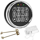 TeukRiGa Gun Safe Lock,Digital Electronic Keypad Lock for Safes - Easy to Install, Highly Secure with Solenoid & 2 Keys, Convenient for Replacement, Fireproof Circuit Board Lock