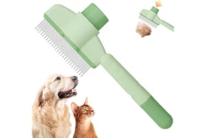 ERRECI Pet Flea Lice Comb 2025 New Stainless Steel Pet Tear Stain Remover Combs, Pet Grooming Brush, Pet Hair Removal Comb for Small, Medium & Large Pets (Green)