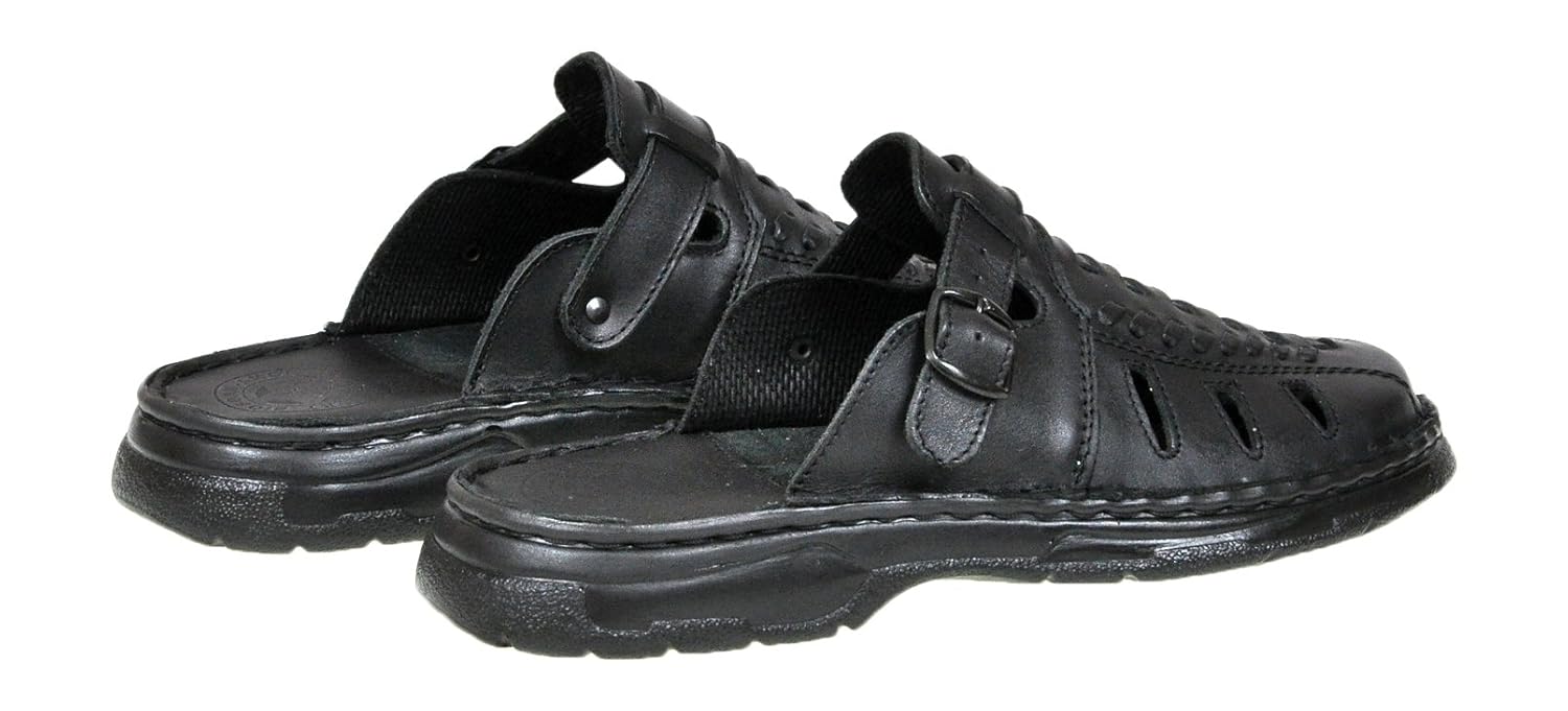 Lukpol Mens Genuine Buffalo Leather Closed Toe Sandals Model 806 Shoes