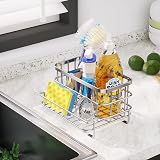 HapiRm Kitchen Sink Organiser 4 in 1 Silver Stainless Steel Caddy view 5
