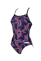 ARENA Girls' Swimsuit Puzzled Team Print MaxLife