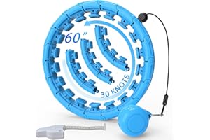 KABCON Infinity Weighted Exercise Hoop Plus Size for Adults Weight Loss, 30/24/16 Knots Smart Fitness Circle for Women/Men Fitness Aids,Fitness and Massage 2 in 1,with Weight Adjustable Spinning Ball