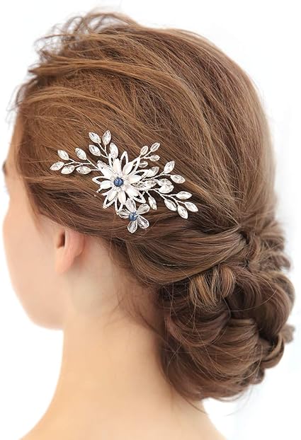 Amazon Com Women Bridal Wedding Pearl Decor Hair Comb Clip Hair