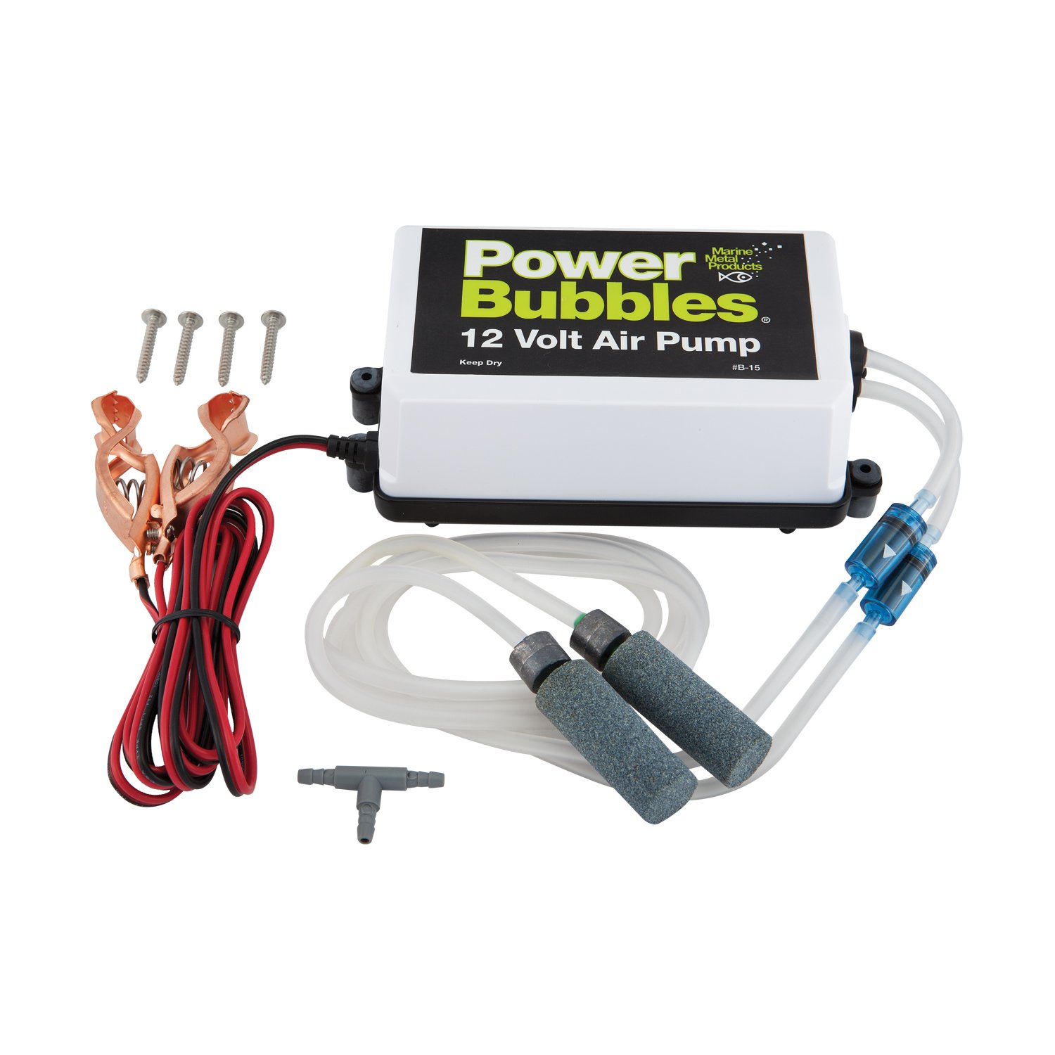 Power Bubbles 12V Air Pump Perfect For Crowded Livewells Keeping