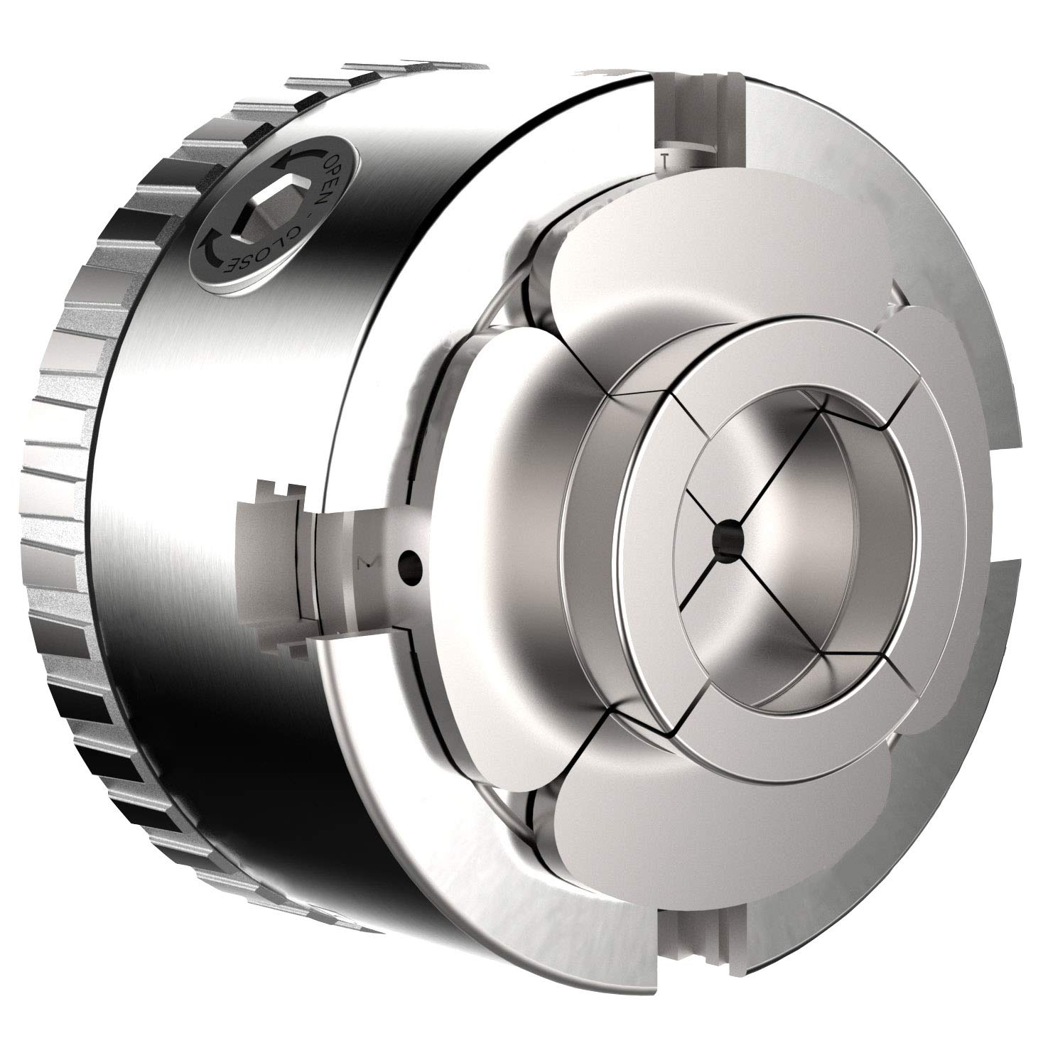 Easy Wood Tools Easy Chuck - 4 inch Chuck with M30-3.5 Threads with Quick Change Snap Lock Technology Jaws and Zoom Ring