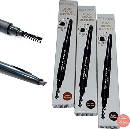 Makeup Revolution Duo Brow Eyebrow Pencil And Brush Medium Brown Amazon Co Uk Beauty Makeup Revolution Duo Brow Eyebrow Pencil And Brush Medium Brown Amazon Co Uk Beauty