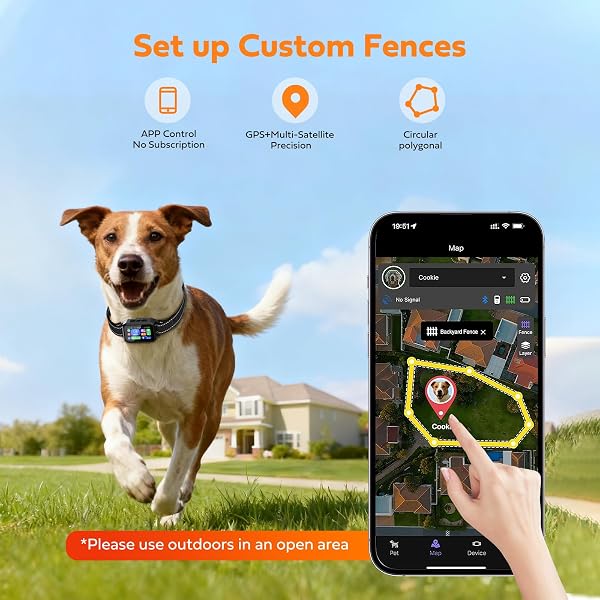 ZIGTIGER GPS WIRELESS DOG FENCE & TRAINING COLLAR SYSTEM, FREE APP/REMOTE CONTROLLED CUSTOM BOUNDARY UP TO 7000FT, BEEP/VIBRATION/SAFE CORRECTION MODES, EARLY ALERT, WATERPROOF FOR DOGS 10+ LBS