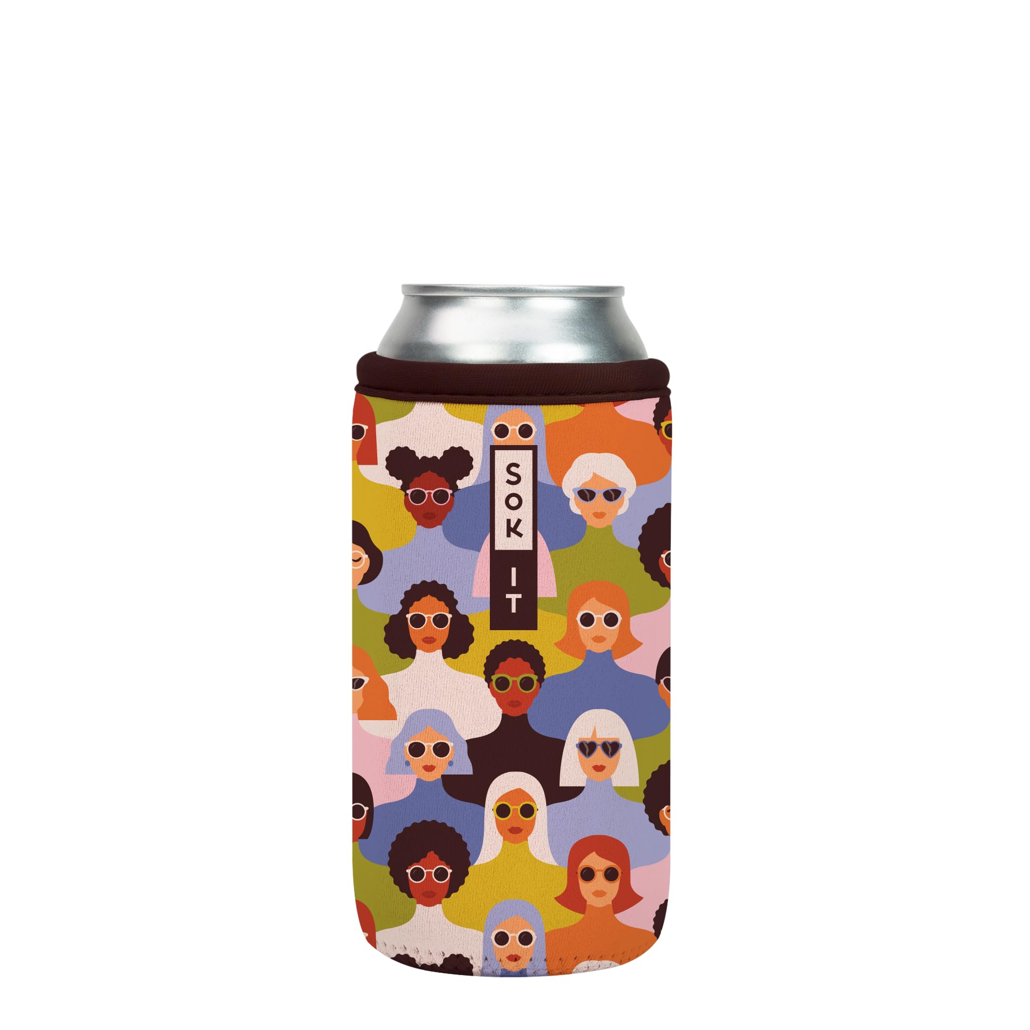 Photo 1 of Sok It CanSok Sleeve for Beer & Soda Insulated Neoprene Cover (Femme Force, 16oz Can Sleeve)