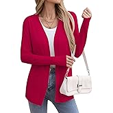 Bettysays Women's Long Sleeve Open Front Cardigan Casual Loose Lightweight Dusters Cardigans