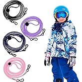 4pcs Mitt Clips for Kids, 180cm Adjustable Kids Winter Gloves Anti-Lost Gloves Lanyard, Hat Neck Lanyard String, Snow Gloves 