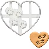 Heart Paw Prints cookie cutter, 1 piece - Bakerlogy
