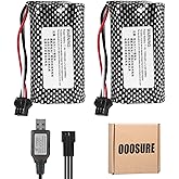 HJ 7.4V 1300mAh SM3P Li-ion Batteries with 2S SM-3P Charging Cable for Some Kind of Stunt Toy Car Watch Off-Road Truck Clampi