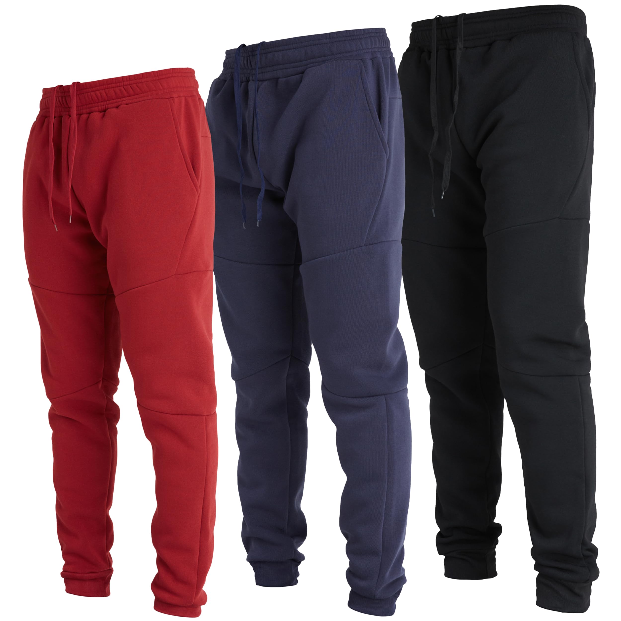 Ultra Performance Pack Of 3 Fleece Active Tech Joggers For Men, Mens Sweatpants With Zipper Pockets - View #5