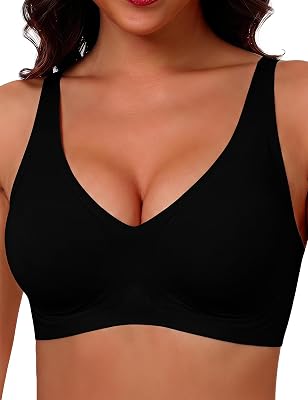 BH Damen ohne Bügel Nahtloser mit V-Ausschnitt Bequemer Seamless Bra