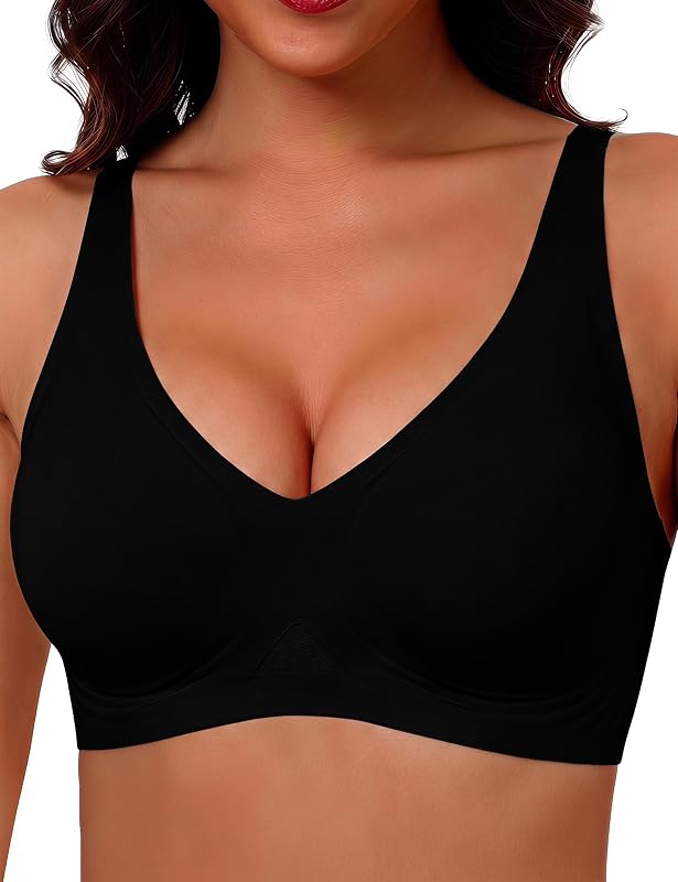 BH Damen ohne Bügel Nahtloser mit V-Ausschnitt Bequemer Seamless Bra