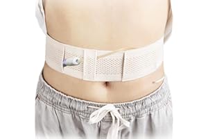 DANVIRTUOUS Peritoneal Mesh Breathable PD Belts Dialysis Catheter Accessories Supplies Soft Transfer Set Holder Protector Belts for Stomach Feeding Peg J Tube Women Men Adults Belt,G Tube Holder Belt(Beige) (M)