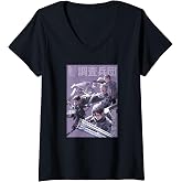 Womens Attack on Titan Group Shot Scout Regiment Anime Epic Poster V-Neck T-Shirt