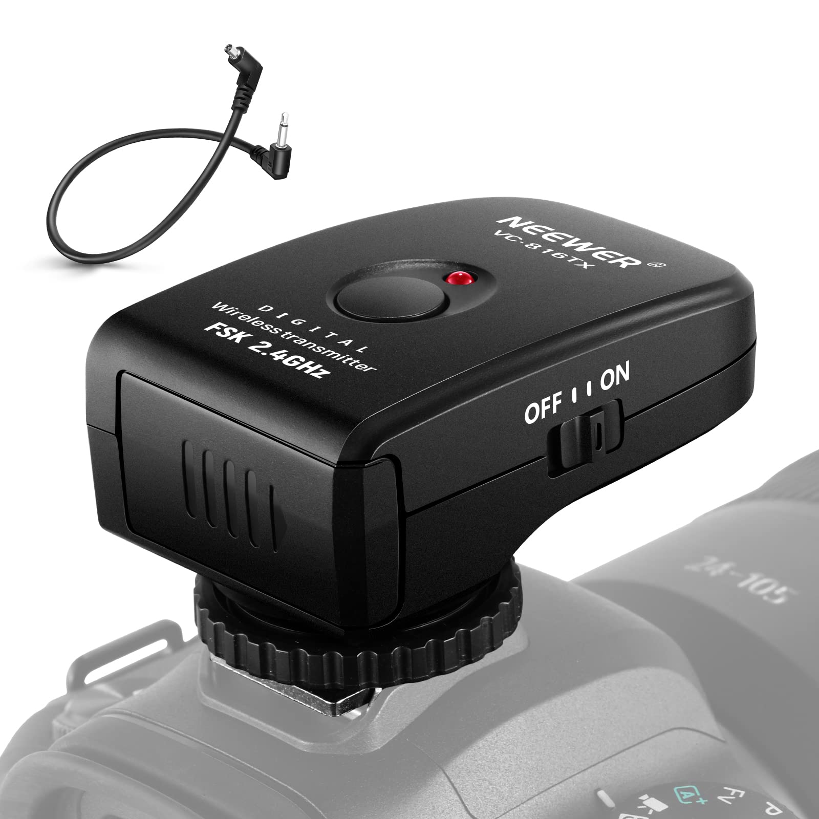 NEEWER 2.4G Remote Trigger, Wireless Transmitter with 16 Channels 49.2 ft/15m Transmission Distance Only for NEEWER Vision4, ML300 Studio Strobe (VC-816TX)