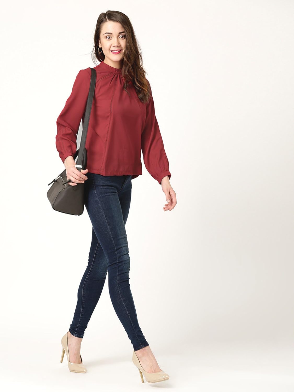 marie claire women's top (mc10215--xl, off-white, x-large)