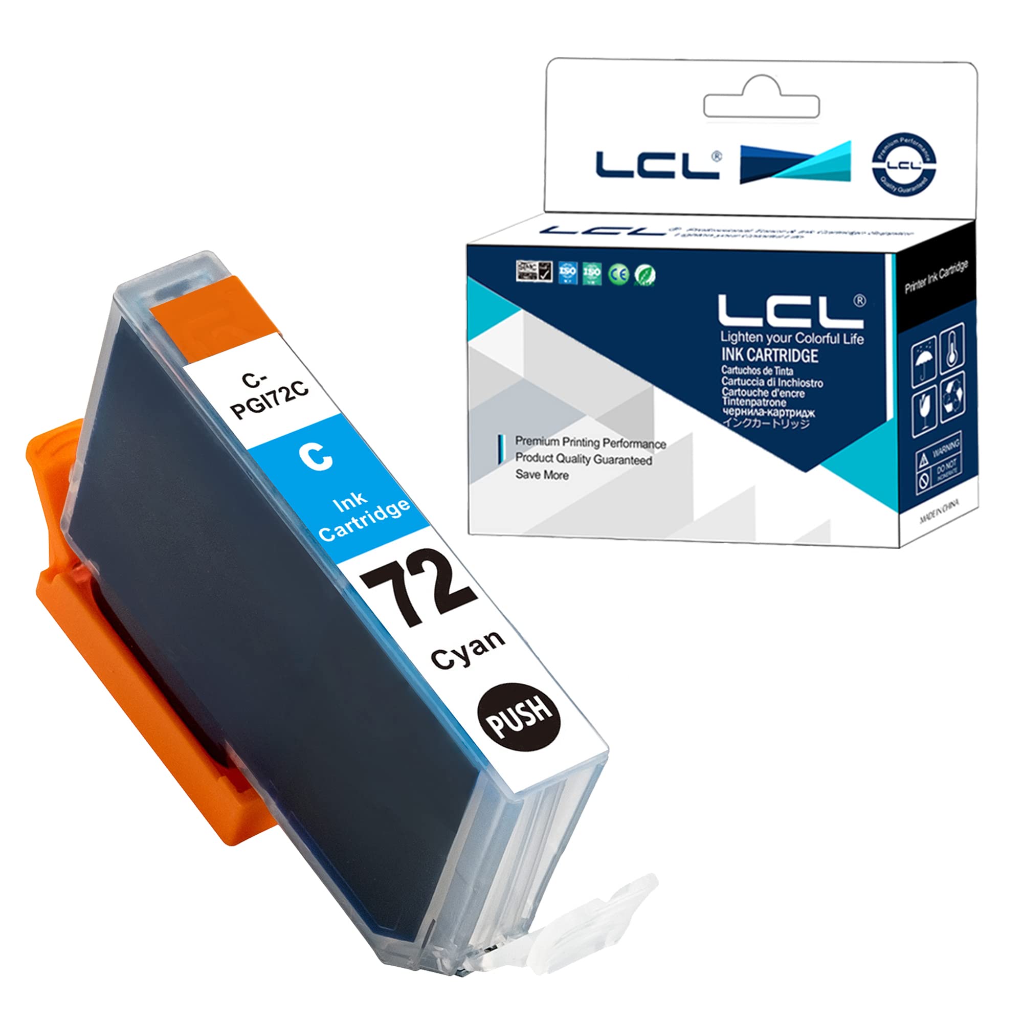 LCL PGI-72C Cyan Ink Cartridge Replacement for Canon 72 PGI-72 Replacement for Canon PIXMA Pro-10 PIXMA Pro-10s (1 Pack)
