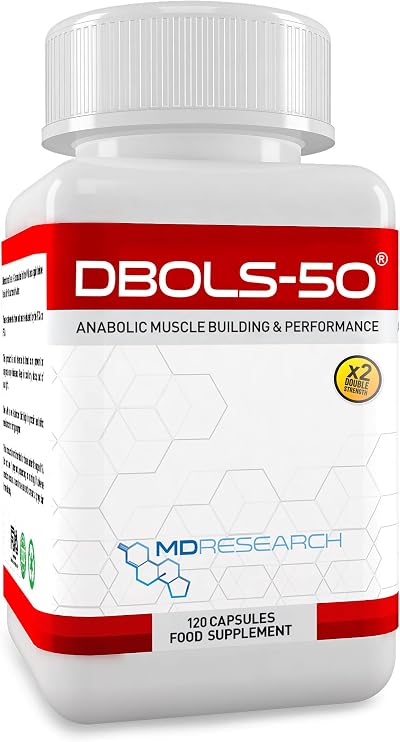 Muscle Research DBOLS-50 Powerful Legal Bodybuilding Supplement 120 Capsules