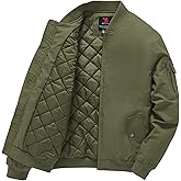 Gopune Men's Windproof Bomber Jacket Warm Water Resistant Windbreaker Winter Outwear Quilted Jackets Coats