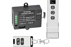 SZAWINLI Forward Reverse Remote Switch,Linear Actuator 12V Remote Control Switch,DC7V-48V 10A Remote Control,328 Feet Remote Range,for Motors,Winch Electromagnetic Relay Contactors