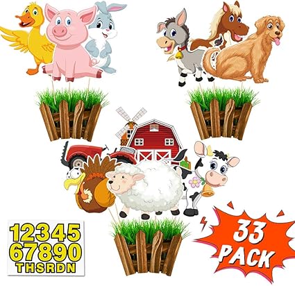 Amazon Com Farm Theme Party Supplies Photo Props Room Table