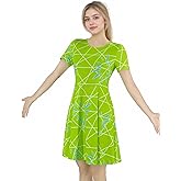 EDAUWAE Joy Costume Women Disgust Dress Inside Cosplay Out Halloween Dress Short Sleeve Dance Dress