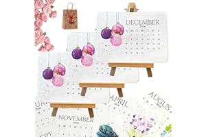 OUEET Eco-Friendly Plantable Love Seed Calendar 2026, Seed Calendar 2026 Plantable, 12 Months of Biodegradable Seed Paper with Wildflower, Herb, and Fruit Seeds for Home Decor, Gardening & Gifting (3PCS)