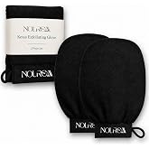 NOUREAA Kessa Exfoliating Glove (2-Pack) &ndash; Moroccan Hammam Inspired Body Exfoliating Mitt, Textured Viscose Glove for Dead Skin Removal