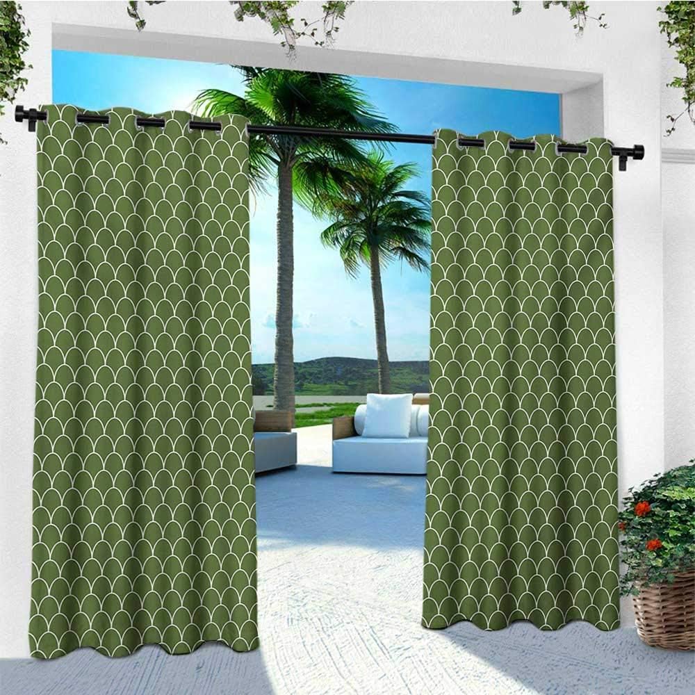 leinuoyi Green, Outdoor Curtain Panel Design, Vivid Forest Natural