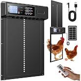 FabStyl Automatic Chicken Coop Door Solar Powered XL Chicken Door 3 Modes | Aluminum Alloy,Solar &amp; USB-C Charging,XL Large Opening 10.8x14.2in Timer Remote Manual Anti-Pinch Safety Waterproof IP65