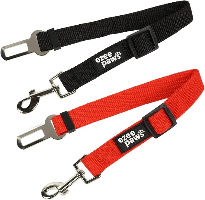 Ezee Paws Dog Seat Belt Safety Harness Lead for Car Vehicle Adjustable