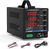 DC Bench Power Supply, 30V/10A Dr.meter Variable 4-Digital LED Display Power Supply, Multifunctional and Switching DC Regulat