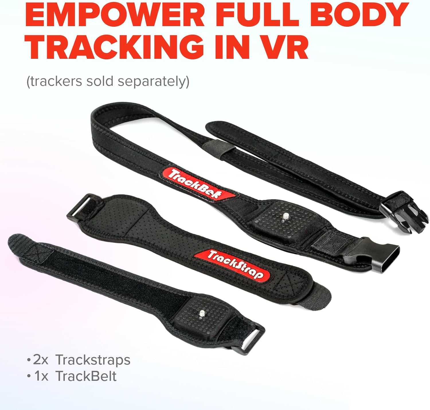Rebuff Reality Trackstraps for Vive Tracker - Adjustable VR Full Body Tracking Straps, VR Chat Motion Capture, Compatible with Vive Tracker 3.0 2.0 Ultimate, Tundra, (Tracker Sold Separately) Black