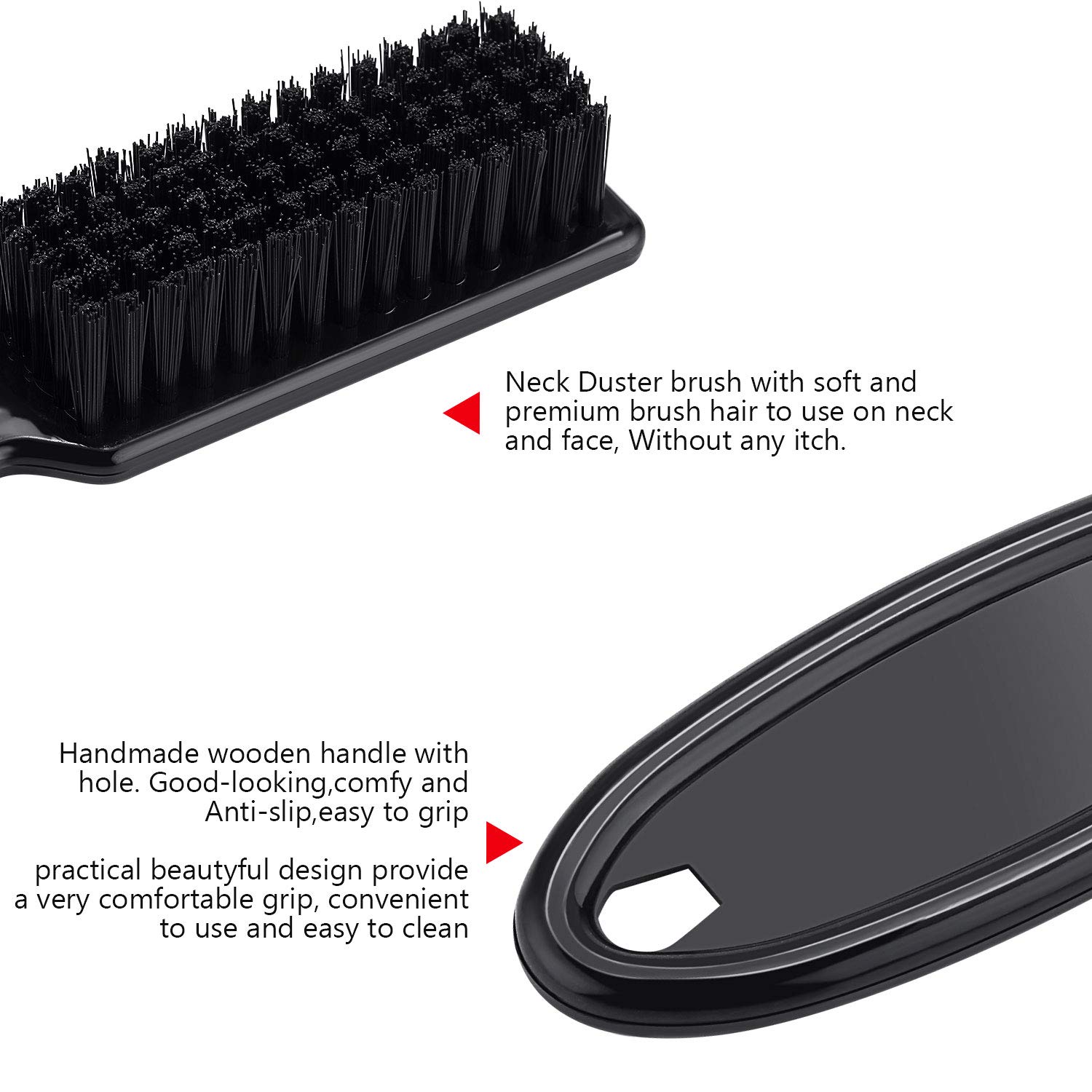 Patelai 2 Pcs Barber Blade Cleaning Brush for Clipper Cleaning Nail Cleaner Styling Brush for Fades Tapers Trimmer Manicure Salon (Black)