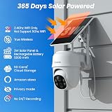 Cinnado 2K Solar CCTV System 2-Pack Outdoor Wireless AI Detection Siren 360 PTZ view 3