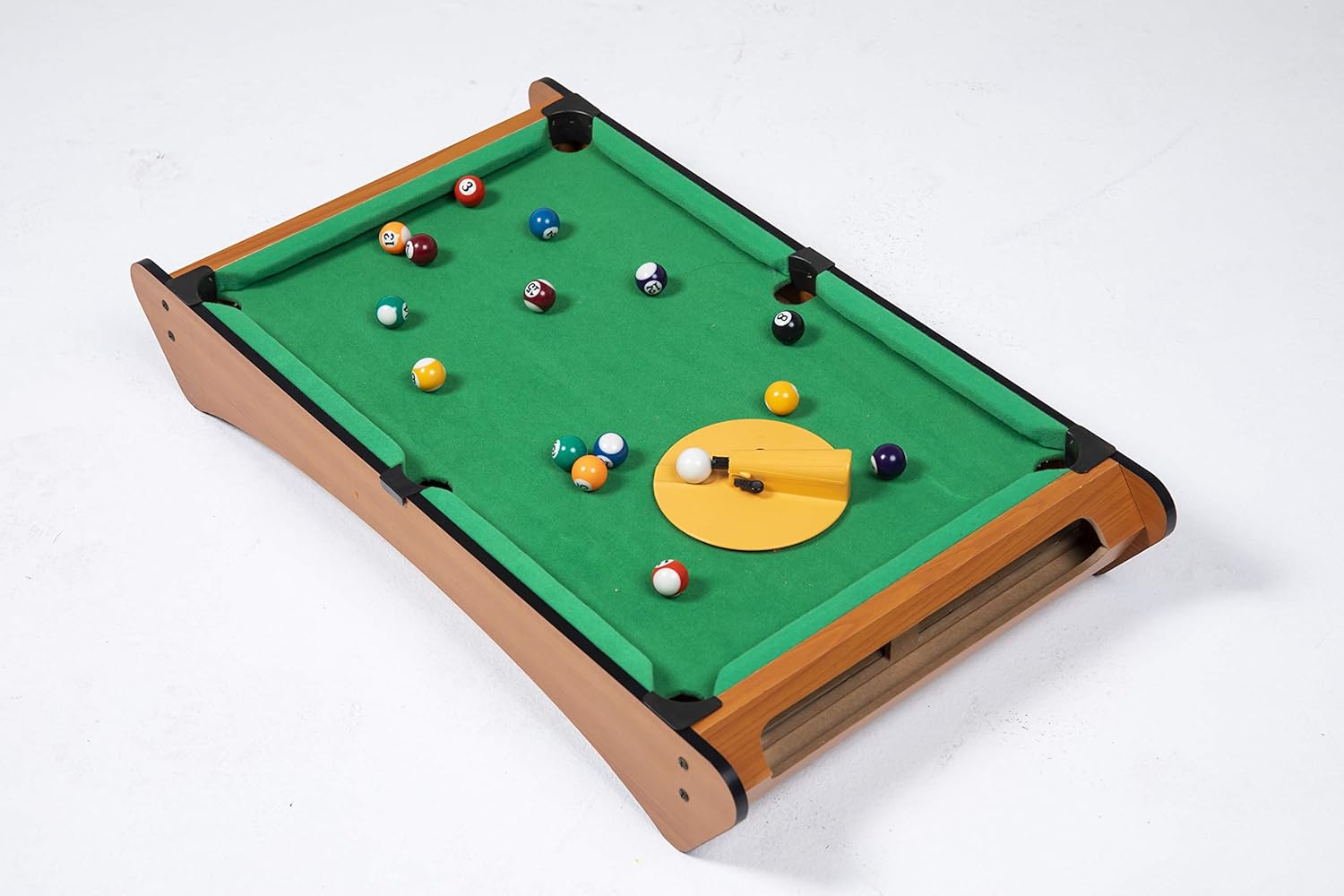 Big Time Pivot Pool Tabletop Portable Billiards Game with 16 Balls, Rotating Pivot Shooter, Triangle Rack, Family Game!: Toys & Games