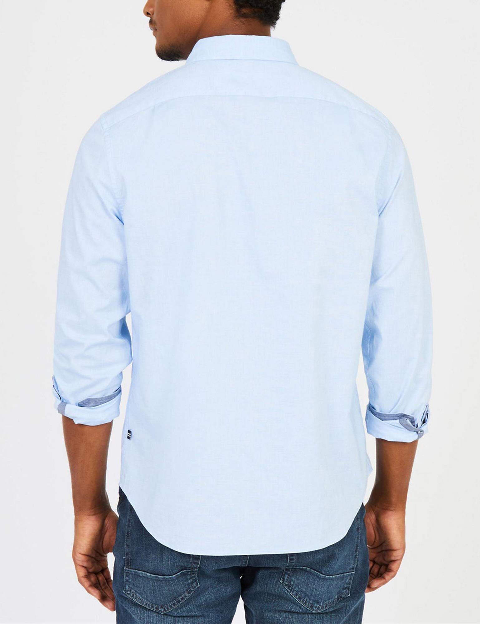 Nautica Men's Classic Fit Stretch Solid Long Sleeve Button Down Shirt