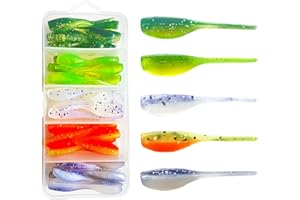 JIATAI FISHING 50Pcs Crappie Jigs Lure Set 2 inch Crappie Bait Crappie Jig Heads Hooks Fishing Lures for Crappie