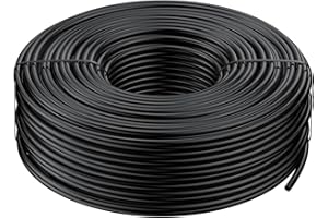 Pawfly 200 ft. 1/4 Drip Irrigation Tubing, Black Distribution Tubing for Drip Irrigation System, Polyethylene Drip Line, Drip Irrigation Hose Tube for Quick-Connect Drip Irrigation Emitters