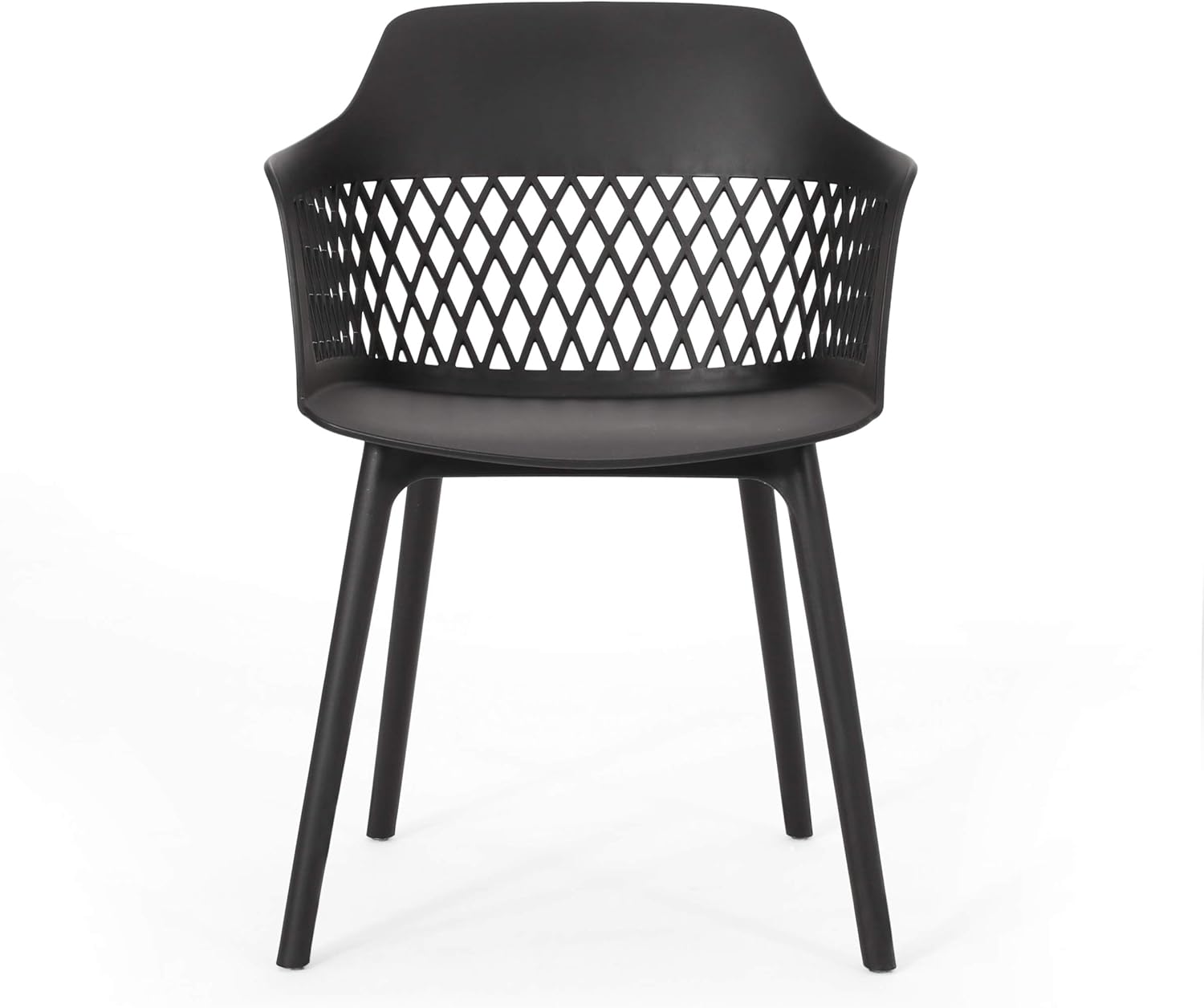 Christopher Knight Home 312178 Madeline Outdoor Dining Chair (Set of 2), Black : Garden & Outdoor
