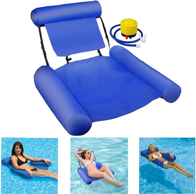 VARWANEO Inflatable Water Hammock Pool Float Bed Lounger Chair Drifter for Swimming