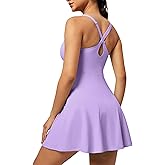Heathyoga Tennis Dresses for Women Athletic Dress with Shorts Underneath Workout Dress with Pockets Summer Golf Outfits
